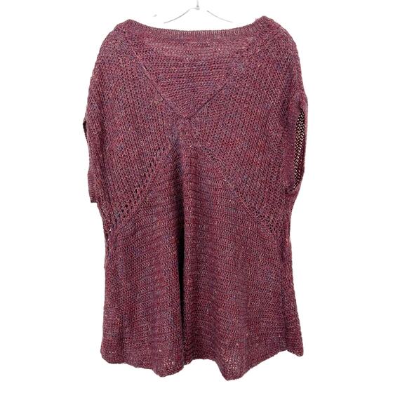Free People Maroon Wool Linen Mohair Blend Shirt Sz S - Picture 5 of 7